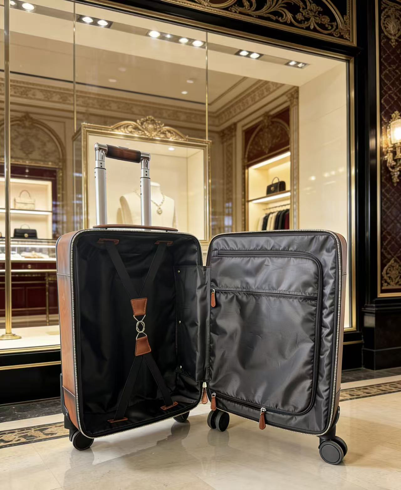 Vintage Hand-Dyed Full-Grain Leather Carry-On Luggage - 图片 2