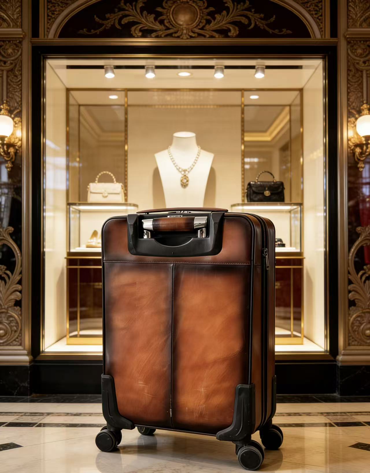 Vintage Hand-Dyed Full-Grain Leather Carry-On Luggage - 图片 3